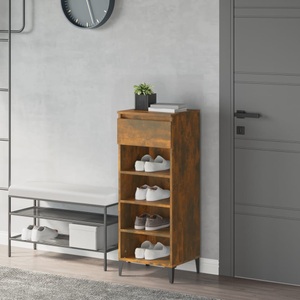 vidaXL, vidaXL Schuhregal Räuchereiche 40x36x105 cm Holzwerkstoff
