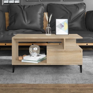 vidaXL, vidaXL Couchtisch Sonoma-Eiche 90x49x45 cm Holzwerkstoff, 