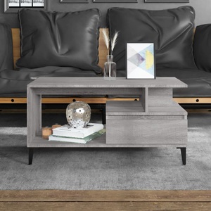 vidaXL, vidaXL Couchtisch Grau Sonoma 90x49x45 cm Holzwerkstoff, 