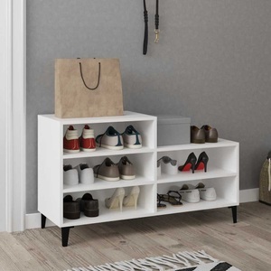 vidaXL, vidaXL Schuhregal Weiß 102x36x60 cm Holzwerkstoff