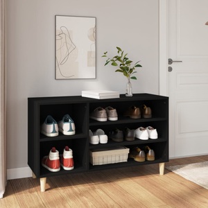 vidaXL, vidaXL Schuhregal Schwarz 102x36x60 cm Holzwerkstoff