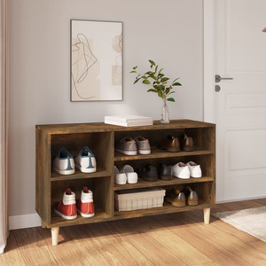 vidaXL, vidaXL Schuhregal Räuchereiche 102x36x60 cm Holzwerkstoff