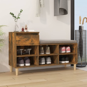 vidaXL, vidaXL Schuhregal Räuchereiche 102x36x60 cm Holzwerkstoff