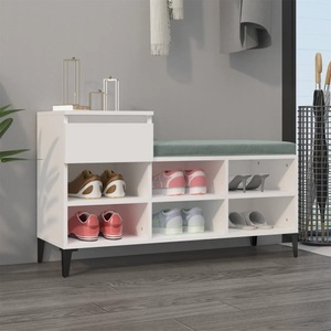 vidaXL, vidaXL Schuhregal Weiß 102x36x60 cm Holzwerkstoff