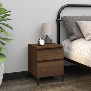 vidaXL, vidaXL Nachttisch Braun Eichen-Optik 40x35x50 cm, 