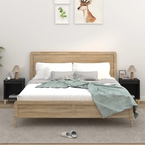 vidaXL, vidaXL Nachttische 2 Stk. Schwarz 40x35x50 cm, vidaXL Nachttische 2 Stk. Schwarz 40x35x50 cm
