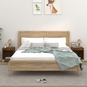 vidaXL, vidaXL Nachttische 2 Stk. Räuchereiche 40x35x50 cm, vidaXL Nachttische 2 Stk. Räuchereiche 40x35x50 cm