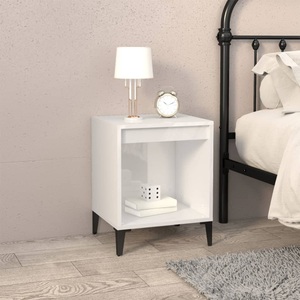 vidaXL, vidaXL Nachttisch Hochglanz-Weiß 40x35x50 cm, vidaXL Nachttisch Hochglanz-Weiß 40x35x50 cm