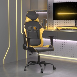 vidaXL, vidaXL Gaming-Stuhl Schwarz und Golden Kunstleder