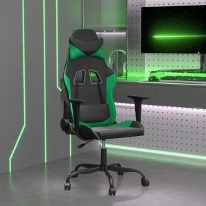 vidaXL, vidaXL Gaming-Stuhl Schwarz und Grün Kunstleder