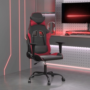 vidaXL, vidaXL Gaming-Stuhl Schwarz und Weinrot Kunstleder, vidaXL Gaming-Stuhl Schwarz und Weinrot Kunstleder