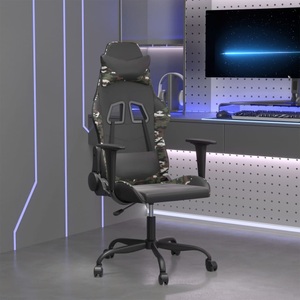 vidaXL, vidaXL Gaming-Stuhl Schwarz und Tarnfarben Kunstleder