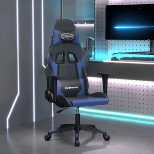 vidaXL, vidaXL Gaming-Stuhl Schwarz und Blau Kunstleder