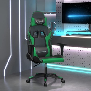 vidaXL, vidaXL Gaming-Stuhl Schwarz und Grün Kunstleder