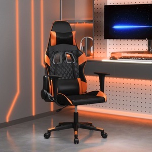 vidaXL, vidaXL Gaming-Stuhl Schwarz und Orange Kunstleder, 