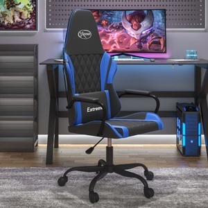 vidaXL, vidaXL Gaming-Stuhl Schwarz und Blau Kunstleder, vidaXL Gaming-Stuhl Schwarz und Blau Kunstleder