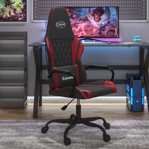 vidaXL, vidaXL Gaming-Stuhl Schwarz und Weinrot Kunstleder, vidaXL Gaming-Stuhl Schwarz und Weinrot Kunstleder