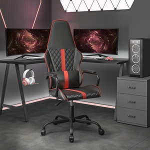 vidaXL, vidaXL Gaming-Stuhl Schwarz und Rot Kunstleder