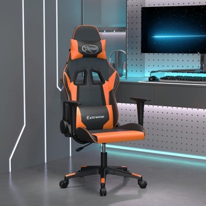 vidaXL, vidaXL Gaming-Stuhl Schwarz und Orange Kunstleder