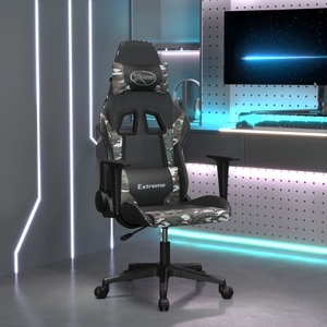 vidaXL, vidaXL Gaming-Stuhl Schwarz und Tarnfarben Kunstleder, vidaXL Gaming-Stuhl Schwarz und Tarnfarben Kunstleder