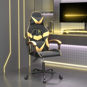 vidaXL, vidaXL Gaming-Stuhl Schwarz und Golden Kunstleder, vidaXL Gaming-Stuhl Schwarz und Golden Kunstleder