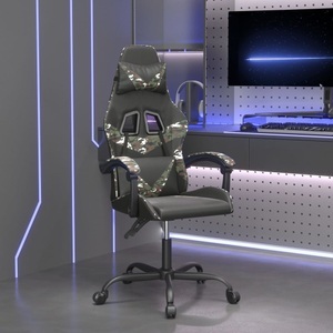 vidaXL, vidaXL Gaming-Stuhl Schwarz und Tarnfarben Kunstleder, vidaXL Gaming-Stuhl Schwarz und Tarnfarben Kunstleder