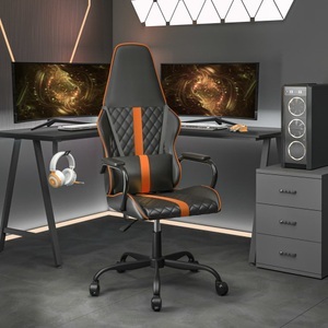 vidaXL, vidaXL Gaming-Stuhl Schwarz und Orange Kunstleder