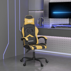 vidaXL, vidaXL Gaming-Stuhl Schwarz und Golden Kunstleder, vidaXL Gaming-Stuhl Schwarz und Golden Kunstleder