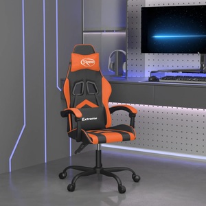 vidaXL, vidaXL Gaming-Stuhl Schwarz und Orange Kunstleder, 