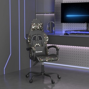 vidaXL, vidaXL Gaming-Stuhl Schwarz und Tarnfarben Kunstleder