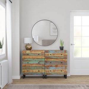 vidaXL, vidaXL Sideboards 2 Stk. 60x33x75 cm Altholz Massiv