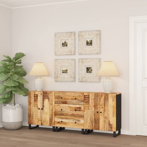 vidaXL, vidaXL Sideboards 3 Stk. Raues Mangoholz