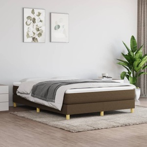 vidaXL, vidaXL Boxspringbett Dunkelbraun 140x190 cm Stoff