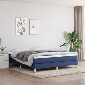 vidaXL, vidaXL Boxspringbett Blau 180x200 cm Stoff