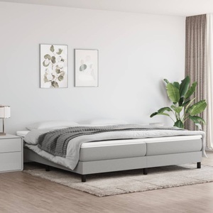 vidaXL Boxspringbett Hellgrau 200x200 cm Stoff