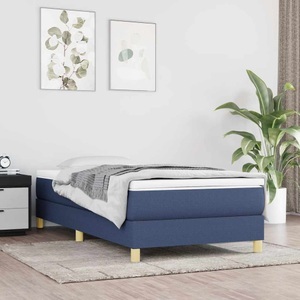 vidaXL Boxspringbett Blau 80x200 cm Stoff