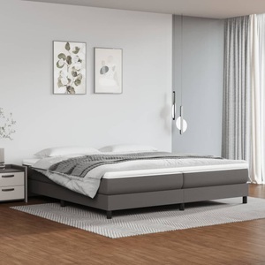 vidaXL, vidaXL Boxspringbett Grau 200x200 cm Kunstleder