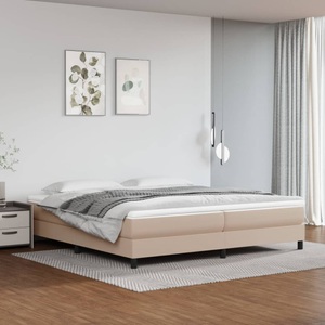 vidaXL, vidaXL Boxspringbett Cappuccino-Braun 200x200 cm Kunstleder