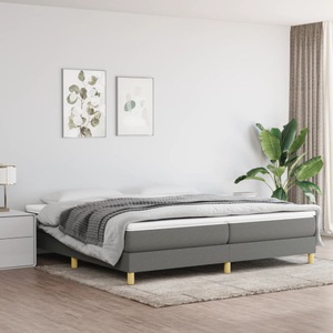 vidaXL Boxspringbett Dunkelgrau 200x200 cm Stoff