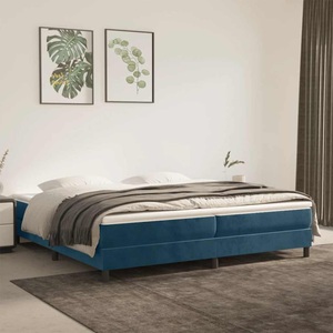 vidaXL Boxspringbett Dunkelblau 200x200 cm Samt