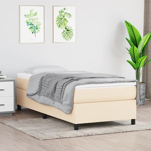 vidaXL, vidaXL Boxspringbett Creme 90x190 cm Stoff