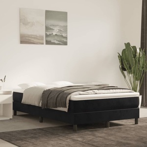 vidaXL, vidaXL Boxspringbett Schwarz 120x200 cm Samt, vidaXL Bettgestell ohne Matratze Schwarz 120x200 cm Samt