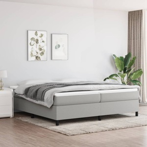 vidaXL, vidaXL Boxspringbett Hellgrau 200x200 cm Stoff