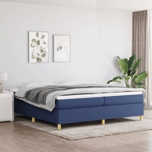 vidaXL, vidaXL Boxspringbett Blau 200x200 cm Stoff