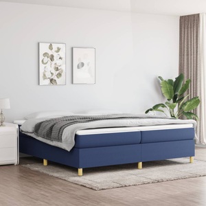 vidaXL, vidaXL Boxspringbett Blau 200x200 cm Stoff