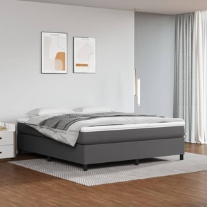 vidaXL, vidaXL Boxspringbett Grau 180x200 cm Kunstleder