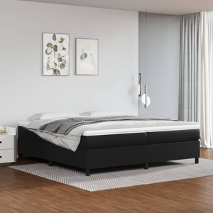 vidaXL Boxspringbett Schwarz 200x200 cm Kunstleder