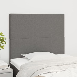 vidaXL, vidaXL Kopfteile 2 Stk. Dunkelgrau 80x5x78/88 cm Stoff