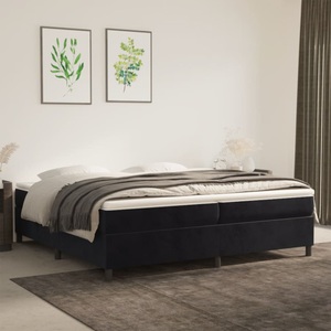 vidaXL, vidaXL Boxspringbett Schwarz 200x200 cm Samt
