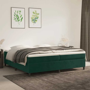 vidaXL Boxspringbett Dunkelgrün 200x200 cm Samt